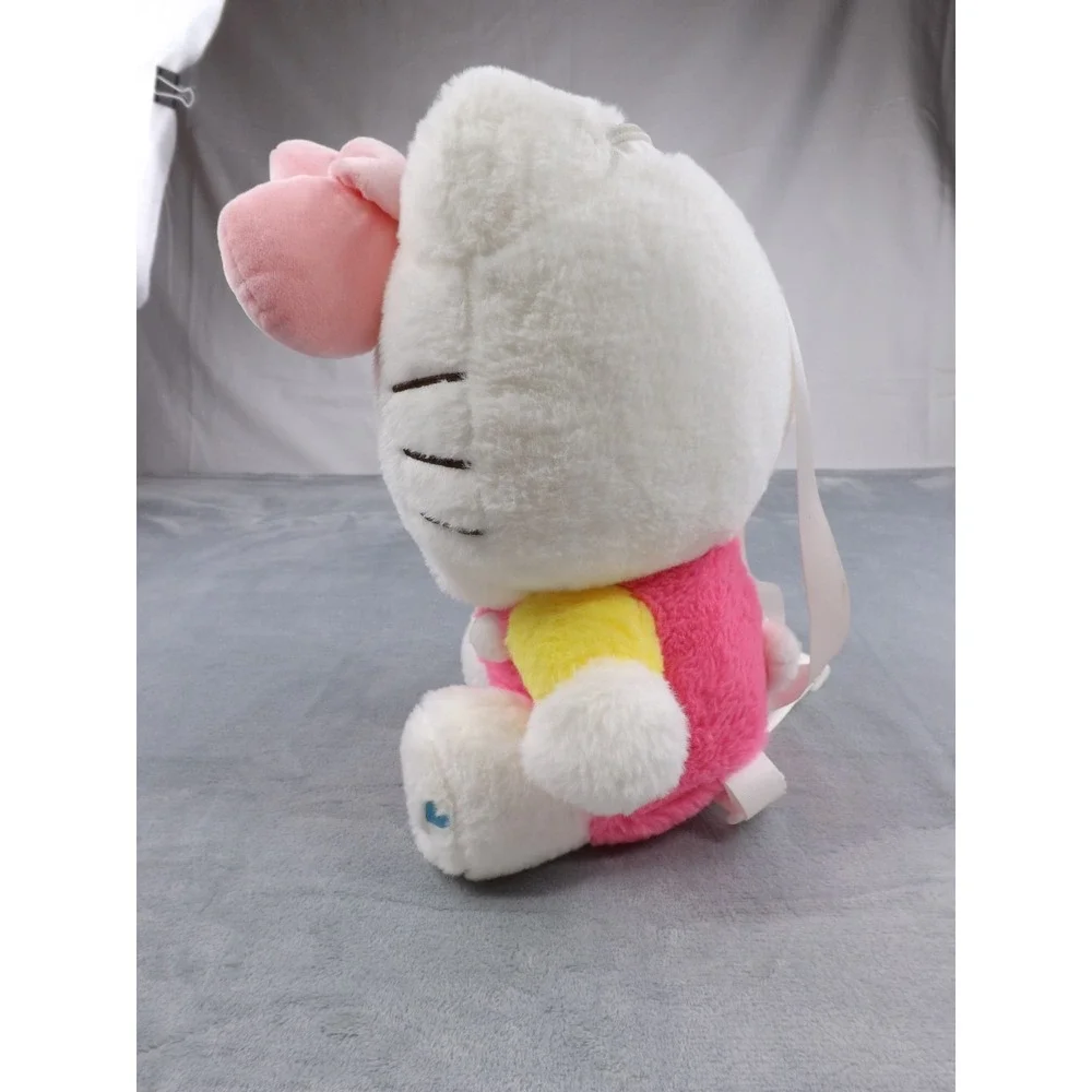 Hello Kitty Plush Backpack‎ Girls/Kids Multi Color Large Zippered Pocket Charm